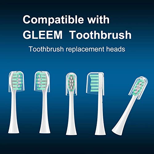 10-Pack Replacement Toothbrush Heads for Gleem Electric Toothbrush
