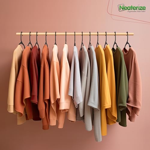 Neaterize Plastic Clothes Hangers 20 Pack - Space Saving Design