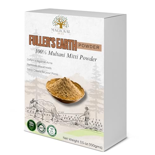 Magickal Hues Multani Mitti Powder - 100% Pure Fullers Earth Mask