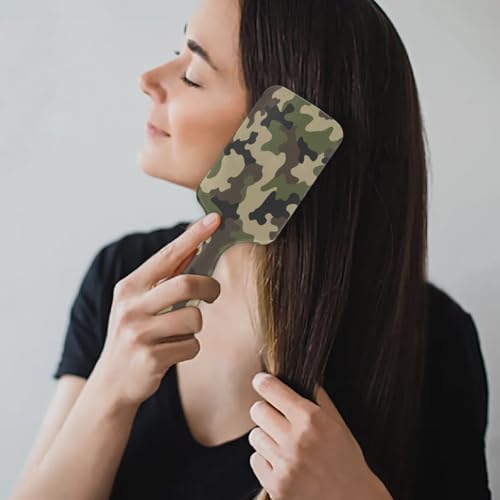 LOMBARDIDEN Camo Detangling Hair Brush for Kids & Adults, Wet & Dry Hair