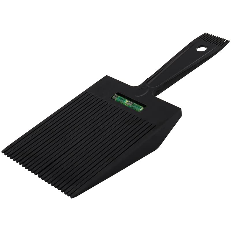 Jiping Flat Top Guide Comb for Haircutting with Bubble Level - Black