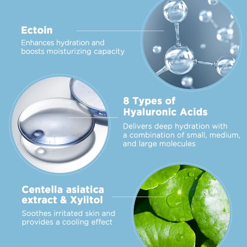 Nightingale Ecto-Hyaluronic Face Moisturizer with 8-Layer Hyaluronic Acid, Vegan & Hypoallergenic