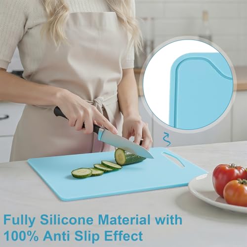 BPA-Free Silicone Cutting Board 11.8''x 8.6'' - Flexible & Dishwasher Safe