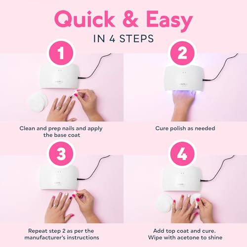 SUNUV UV LED Nail Lamp, Nail Dryer for Gel Polish UV Light for Nails with Sensor 2 Timers SUN9C Pink Gift for Women Girls