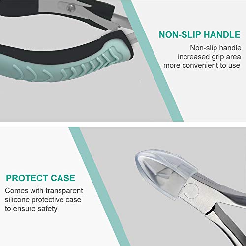IVON Green Stainless Steel Cuticle Nipper with Non-Slip Handle - Professional Nail Tool