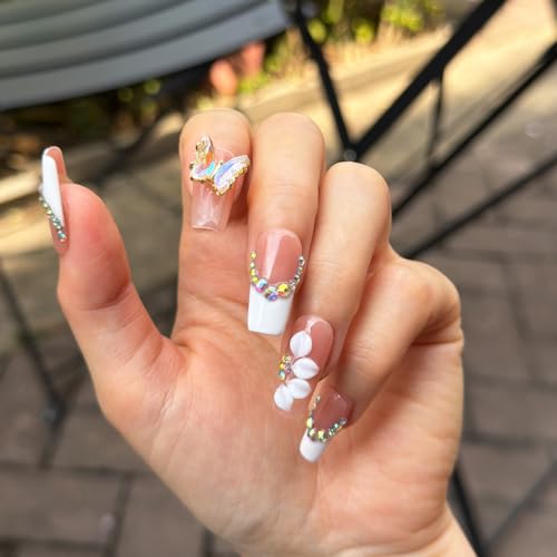 BOPCOOL Handmade Medium Square Nude French Press-On Nails