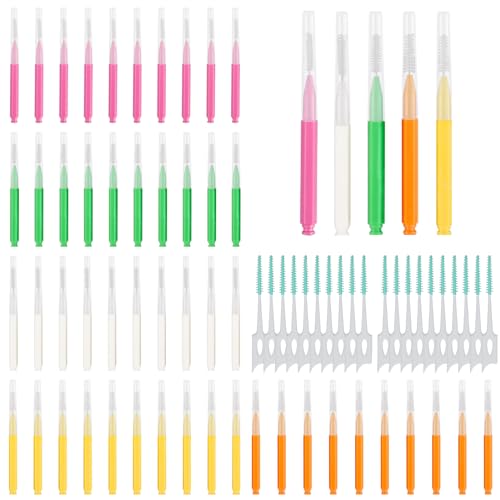 Interdental Brush Set with Soft Dental Picks - 70 PCS