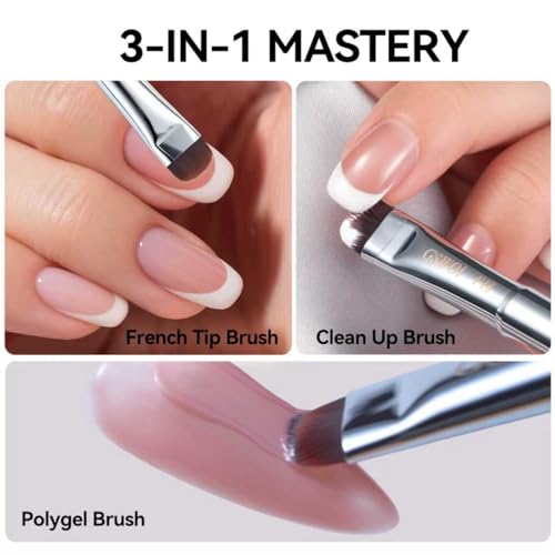 GSWOI French Tip Nail Brush & Clean Up Tool for Professional Manicure
