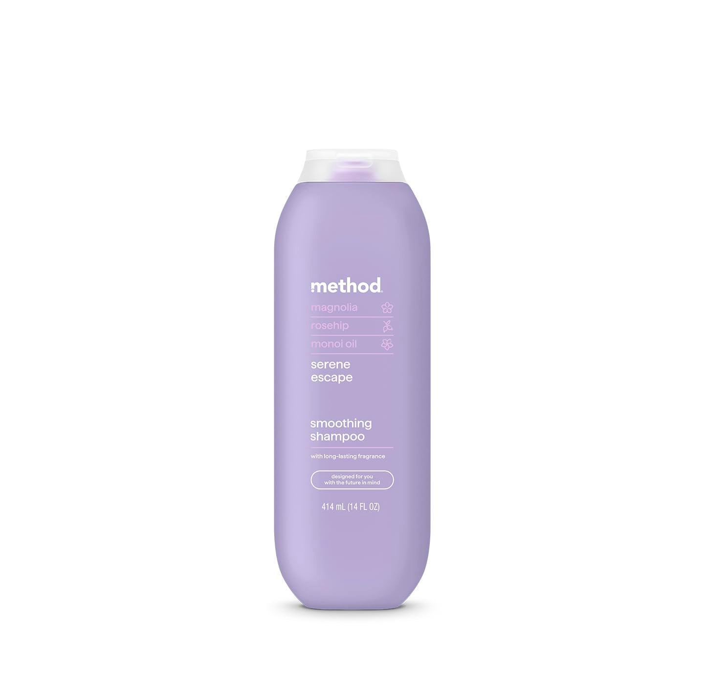 Method Smoothing Shampoo, Serene Escape – Combats Frizz, Safe for Color-Treated Hair - Sulfate-Free, Paraben-Free and Silicone-Free, 14 oz
