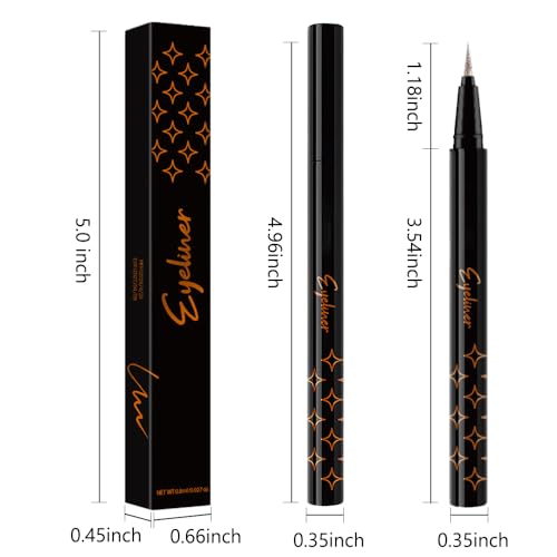 evpct 1Pcs Royal Blue Glitter Liquid Eyeliner - Shimmer-04# Metallic Face & Eye Makeup
