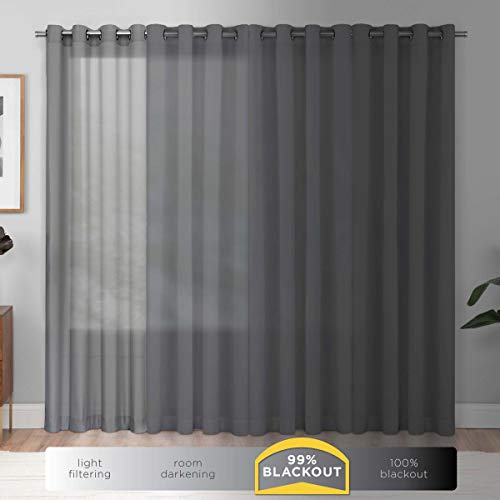 Eclipse Darrell Blackout Curtain Panel, 37x95, Grey