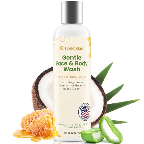 Honeyskin Manuka Honey Face and Body Wash for Sensitive Skin (8oz)