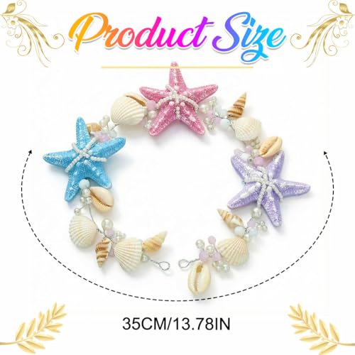 Brishow Starfish Mermaid Headband - Seashell Wedding Hair Accessory