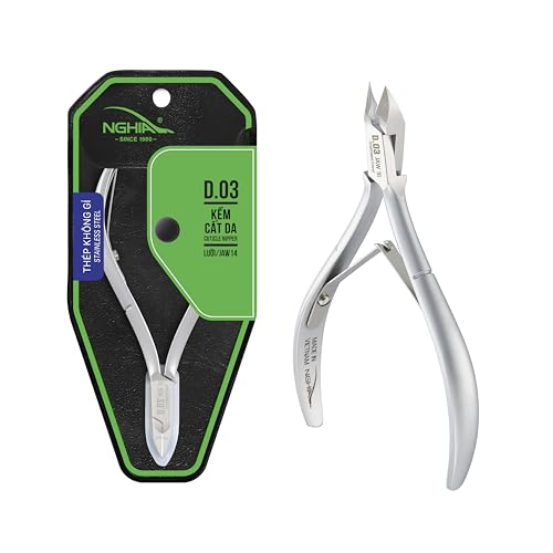 NGHIA D-03 Cuticle Nipper - Jaw 14 Stainless Steel Professional Nail Tool