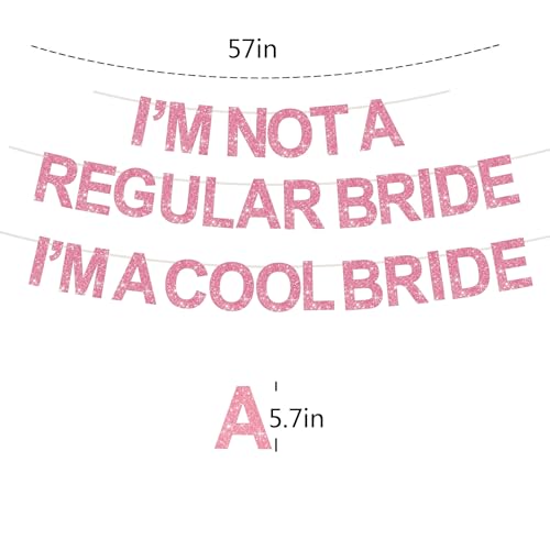 I'm Not A Regular Bride Banner - Cool Bride Bachelorette Decor