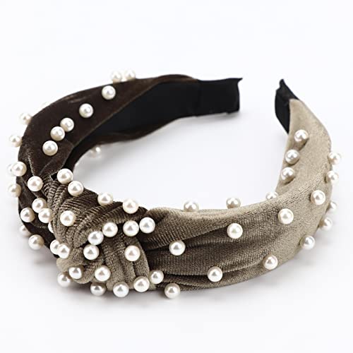 DRESHOW 8 Pack Wide Turban Headbands - Ribbing, Pearl, Leopard Print