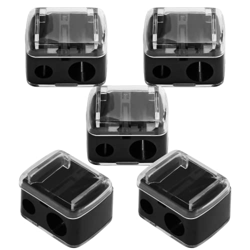 BokWin Dual Makeup Pencil Sharpener - 5 Pack for Eyeliner & Lipliner