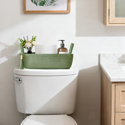 Mkono Boho Toilet Paper Basket - Decorative Cotton Organizer 13"L