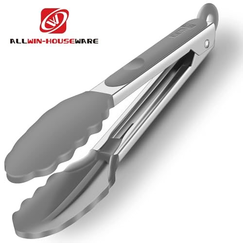 Silicone Kitchen Tongs Set - 9" & 12" Heat Resistant, Non-Stick Safe