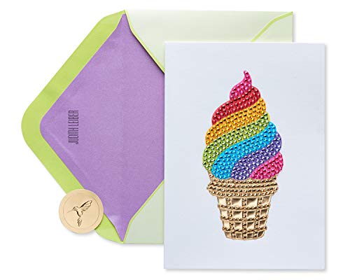 Papyrus Birthday Card by Judith Leiber - Colorful Ice Cream Design