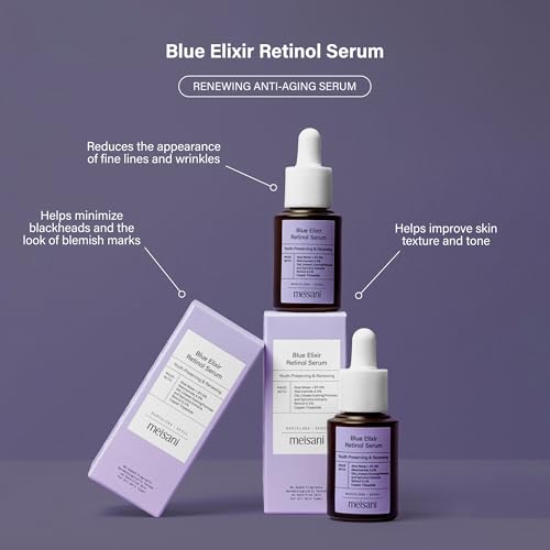 Meisani Blue Elixir Retinol Serum with Copper Peptides & Niacinamide