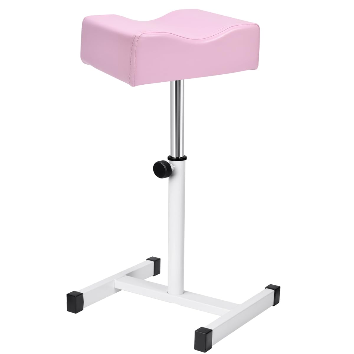 Adjustable Height Footrest - Pedicure & Manicure Stool for Home Spa | Black