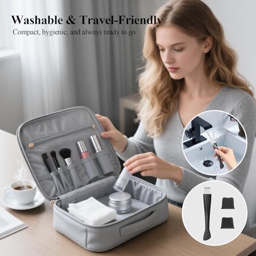 AUIOEY 3 in 1 Manual Silicone Facial Cleansing Brush, Mask Applicator & Blackhead Remover (Black)