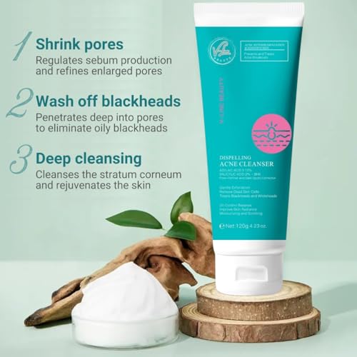 V-Line Beauty 2% BHA Salicylic Acid Foaming Cleanser for Oily Acne-Prone Skin
