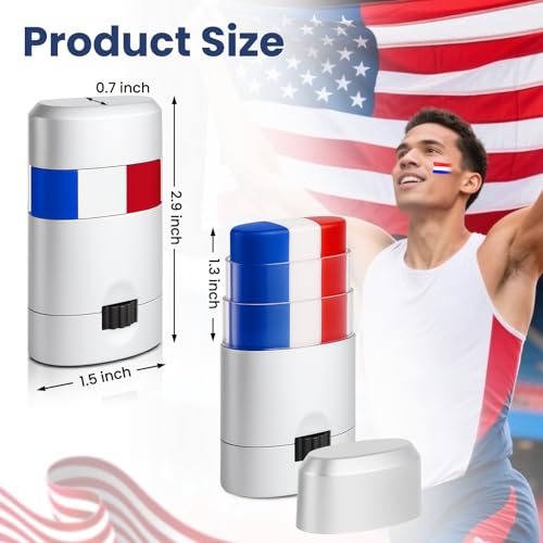 Patriotic Red White and Blue Face Paint Stick for 4th of July