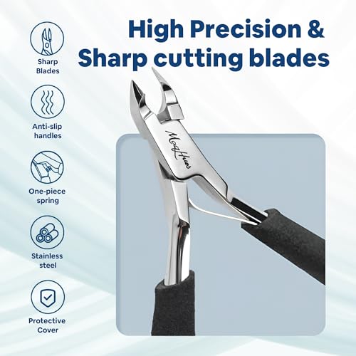 Black Professional Cuticle Trimmer with Travel Case - Stainless Steel