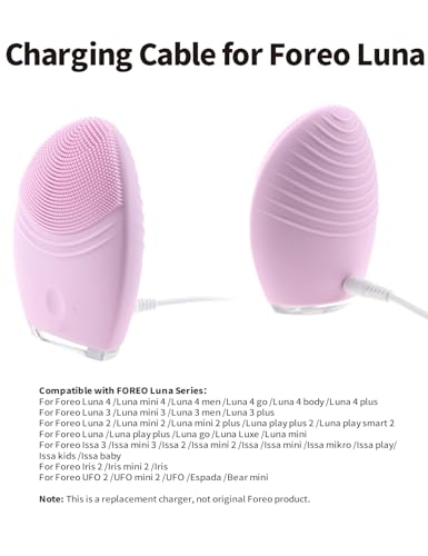 5FT USB Charger Cord for Electric Toothbrush & Foreo Devices
