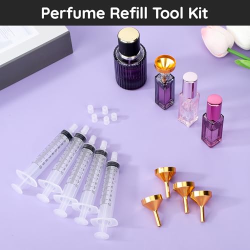 Segbeauty 10pc Golden Clear Perfume Refill Tool Kit - 10ml