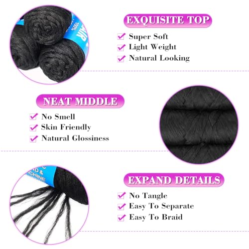 100% Brazilian Wool Hair Acrylic Yarn for African Braids/Senegalese