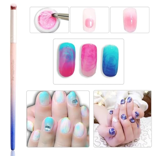 6-Piece Ombre Nail Brush Set - Gradient Nail Art Design Tools