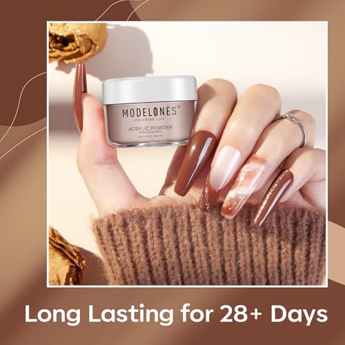 Modelones Nude Chocolate Acrylic Powder Set - C2 Going Nude (6 Colors)