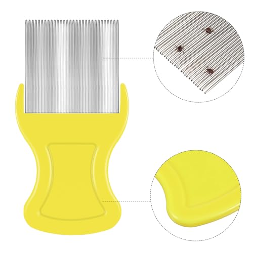Maitys 8-Piece Double-Sided Lice and Flea Comb Set for Kids & Pets