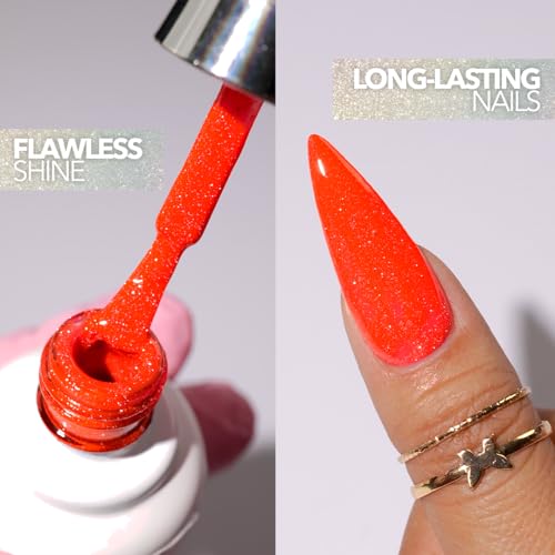 KIARA SKY Diamond FX Reflective Gel Polish Lightning - Neon Glitter Nail Color