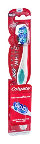 Colgate 360 Optic White Toothbrush - Medium, Pack of 6