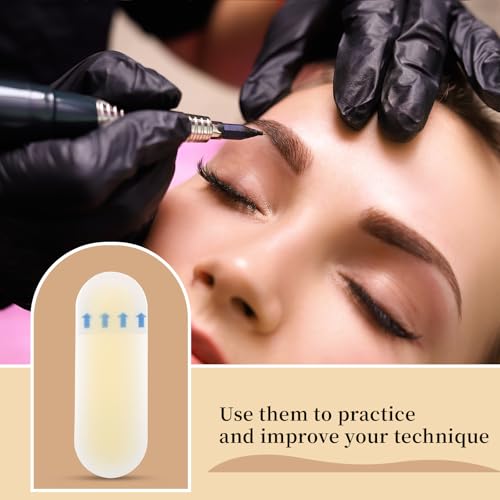 Dynvue 20pcs Tattoo Practice Eyebrow Stickers - Realistic Silicone Skin