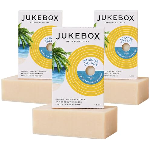 Jukebox Island In The Sun Natural Cold Process Bar Soap 3-Pack, 4.5oz