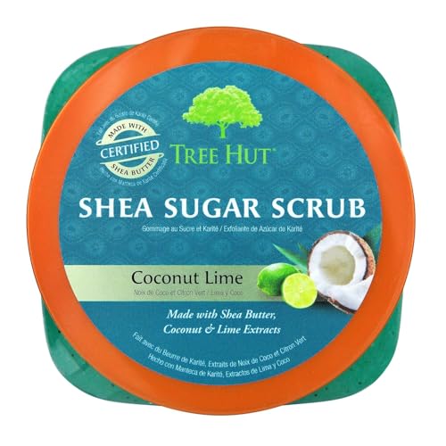 Tree Hut Coconut Lime Body Scrub - Exfoliating Sugar Scrub, 18 Oz