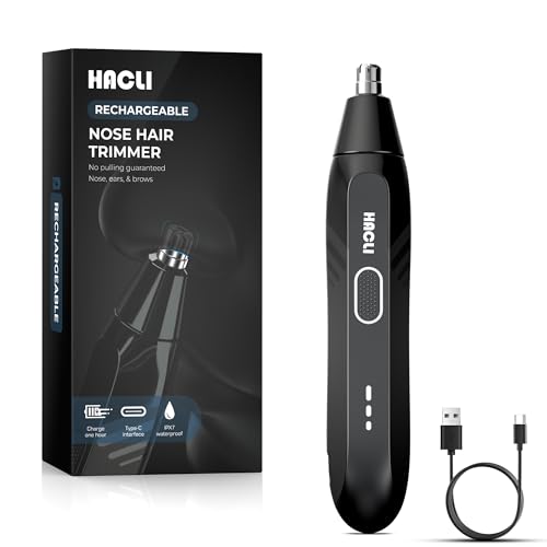 USB-C Rechargeable Nose Hair Trimmer for Men & Women - Pain-Free Grooming