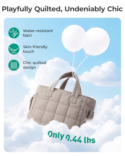 BAGSMART Insulated Lunch Bag - Lightweight, Leakproof, Quilted Design