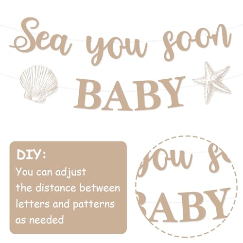 Ocean-Themed Baby Shower Banner - Sea You Soon with Cute Animals