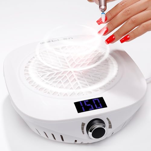 Gellen Nail Dust Collector with LED Display, 4000RPM Suction Fan for Salon & Home Use