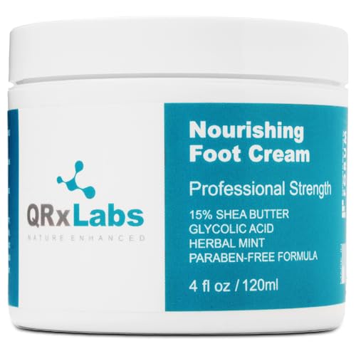 QRxLabs Shea Foot Cream 4 oz - Hydrating & Cooling Relief