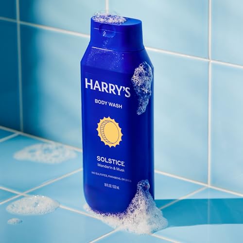 Harry's Men's Body Wash - Solstice Scent 18 fl oz Pack of 3 - Deep Clean & Sensitive Skin