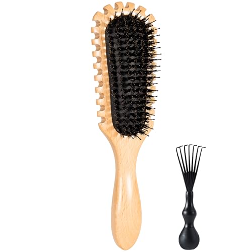 GAINWELL Wooden Curl Defining Brush for Effortlessly Defined Curls