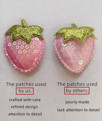AACKS 4-Pack Little Girls Strawberry Hair Bows & Clips