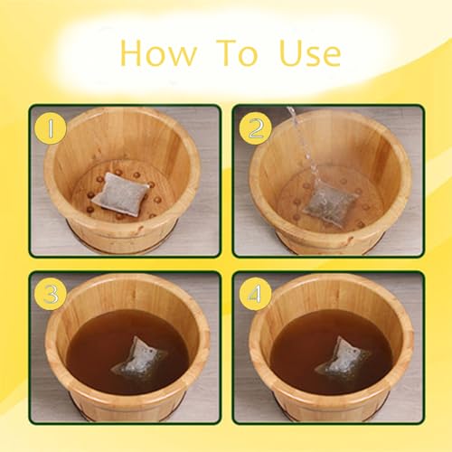 Herbal Foot Soak Bags 30pcs - Relaxing Mugwort & Herbal Foot Bath for Tired Feet